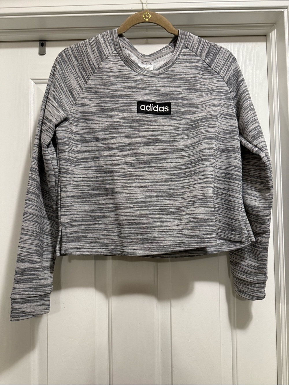 adidas Women's Gray Space-Dye Crew Sweatshirt (Women’s Size: M)